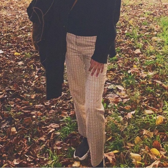 Mango Plaid Straight Leg Pants - Picture 2 of 5